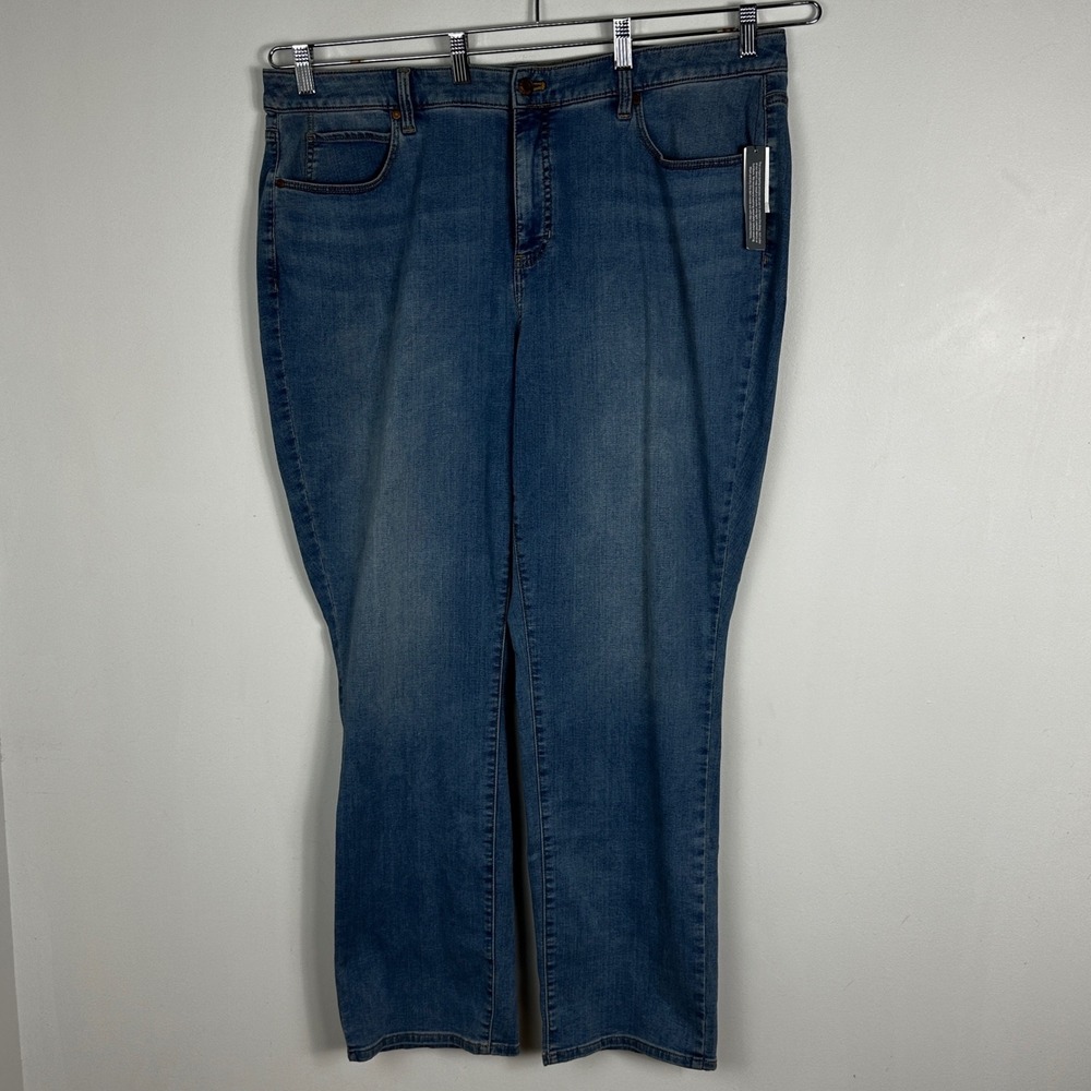 Talbots High Waist Straight Leg Jeans Womens Size 18W NEW NWT Blue Denim 2021